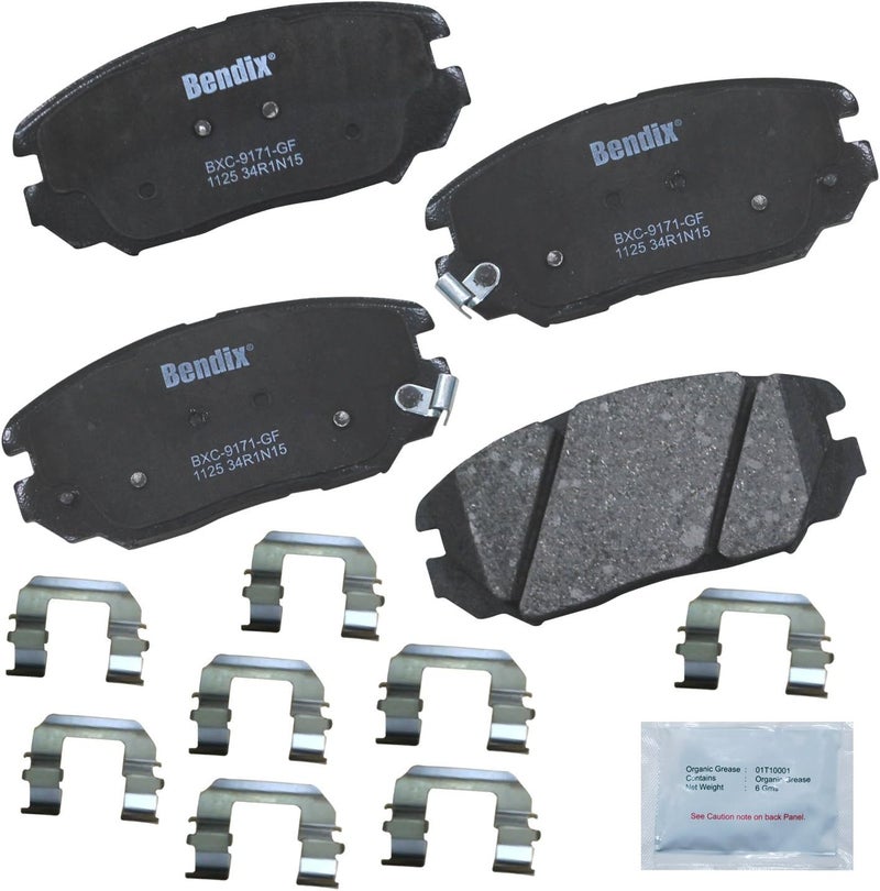 Bendix Priority1 CFC1125 Ceramic Front Brake Pads for Hyundai Azera 2011-2006, Sonata 2010-2006, Kia Amanti 2009-2007 - Image 1